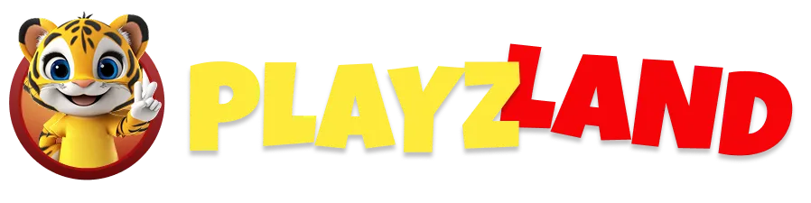 Playzing tiger cartoon logo
